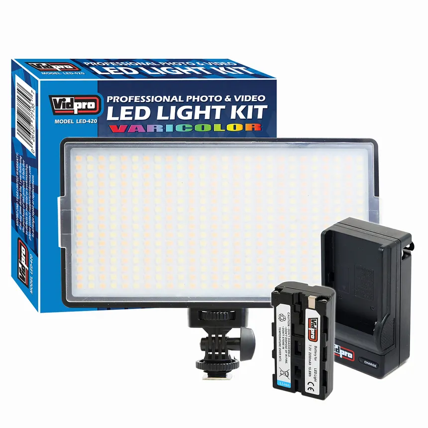 TORCHE LED CAMERA VARICOLOR / LED-416 + 2batt et chargeur